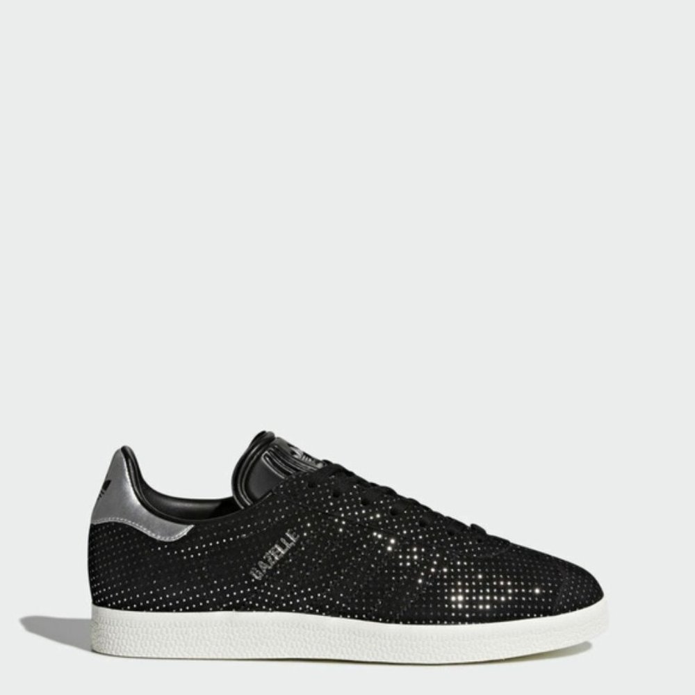 Adidas Originals Women's Black Silver Gazelle Sneakers BY9363